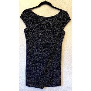 ZARA Trafaluc Navy Blue & White Polka Dot Dress Size‎ Small